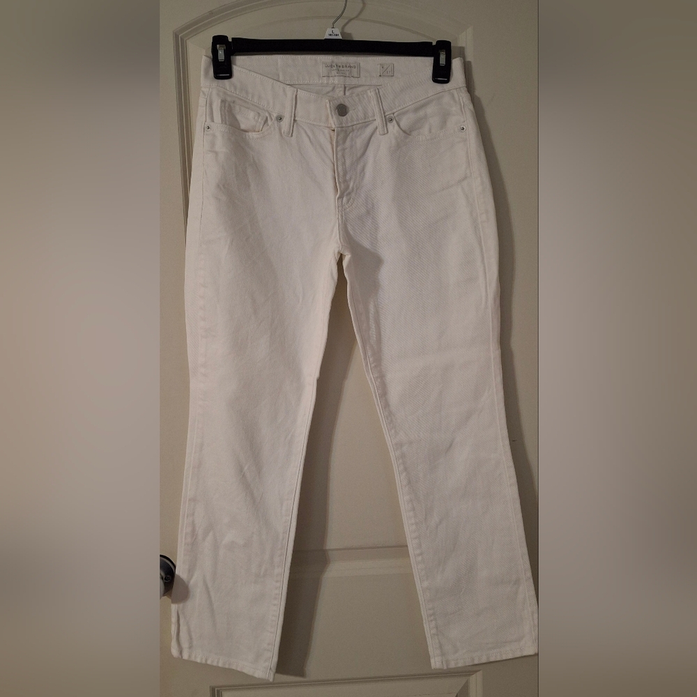 Lucky brand womens white jeans 4/27